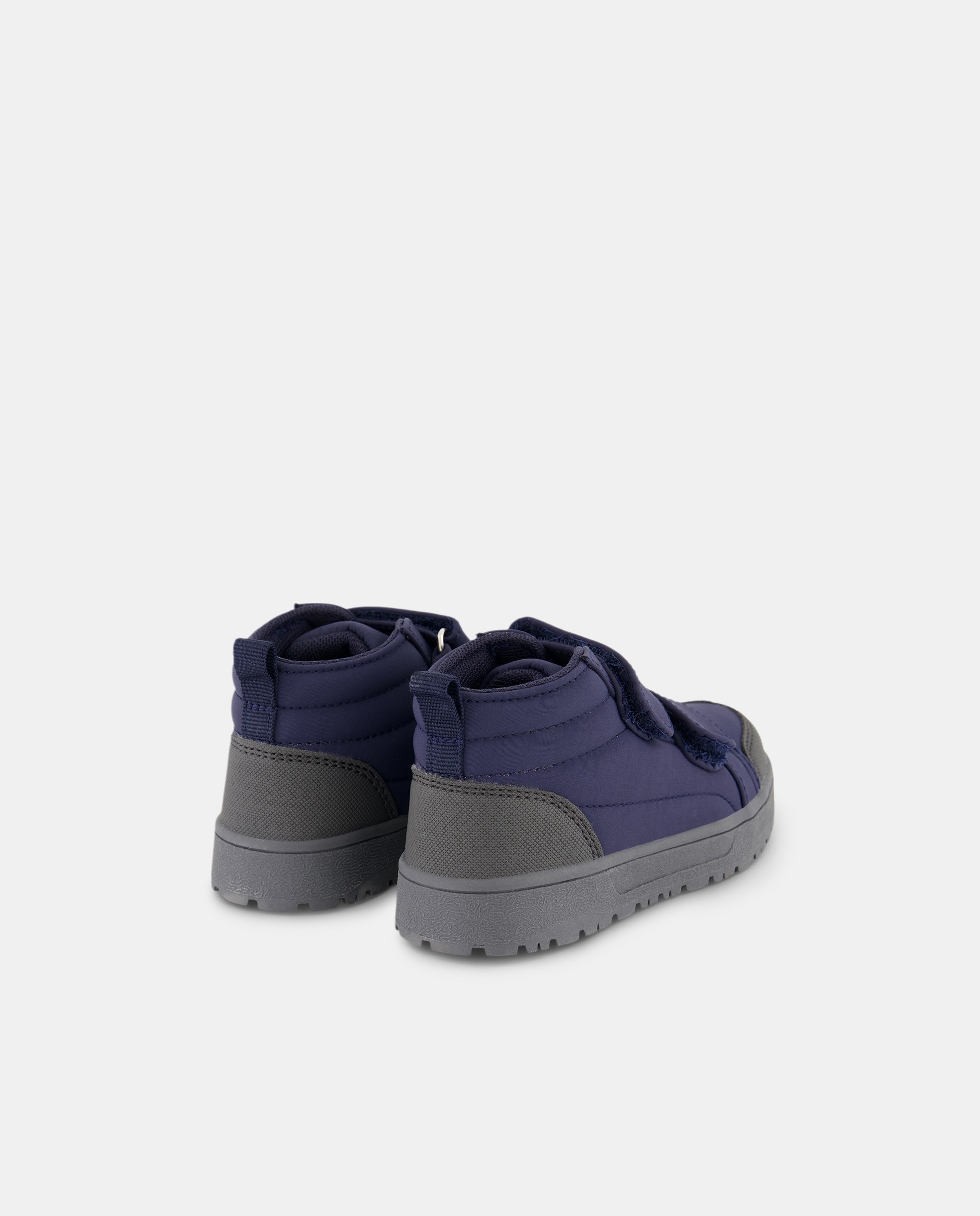 Botins de Nylon de Bebé com Dois Velcros Azul-marinho-3