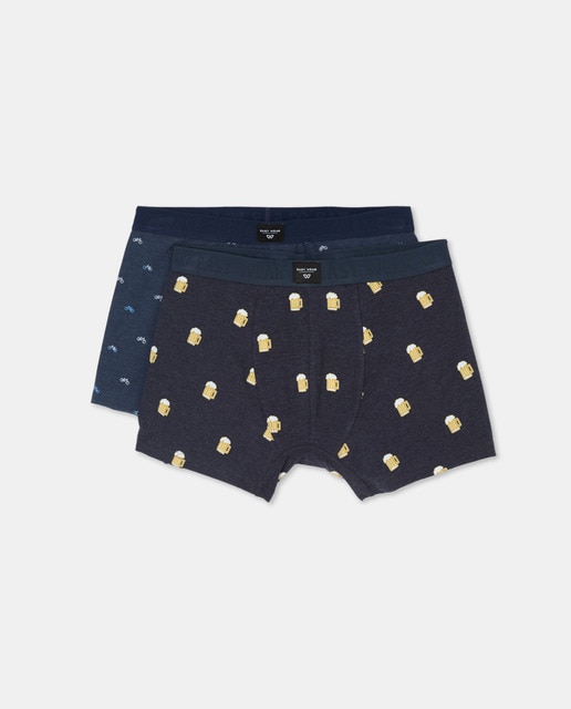 Imagem 0 de Pack de Dois Boxers Elásticos com Estampado