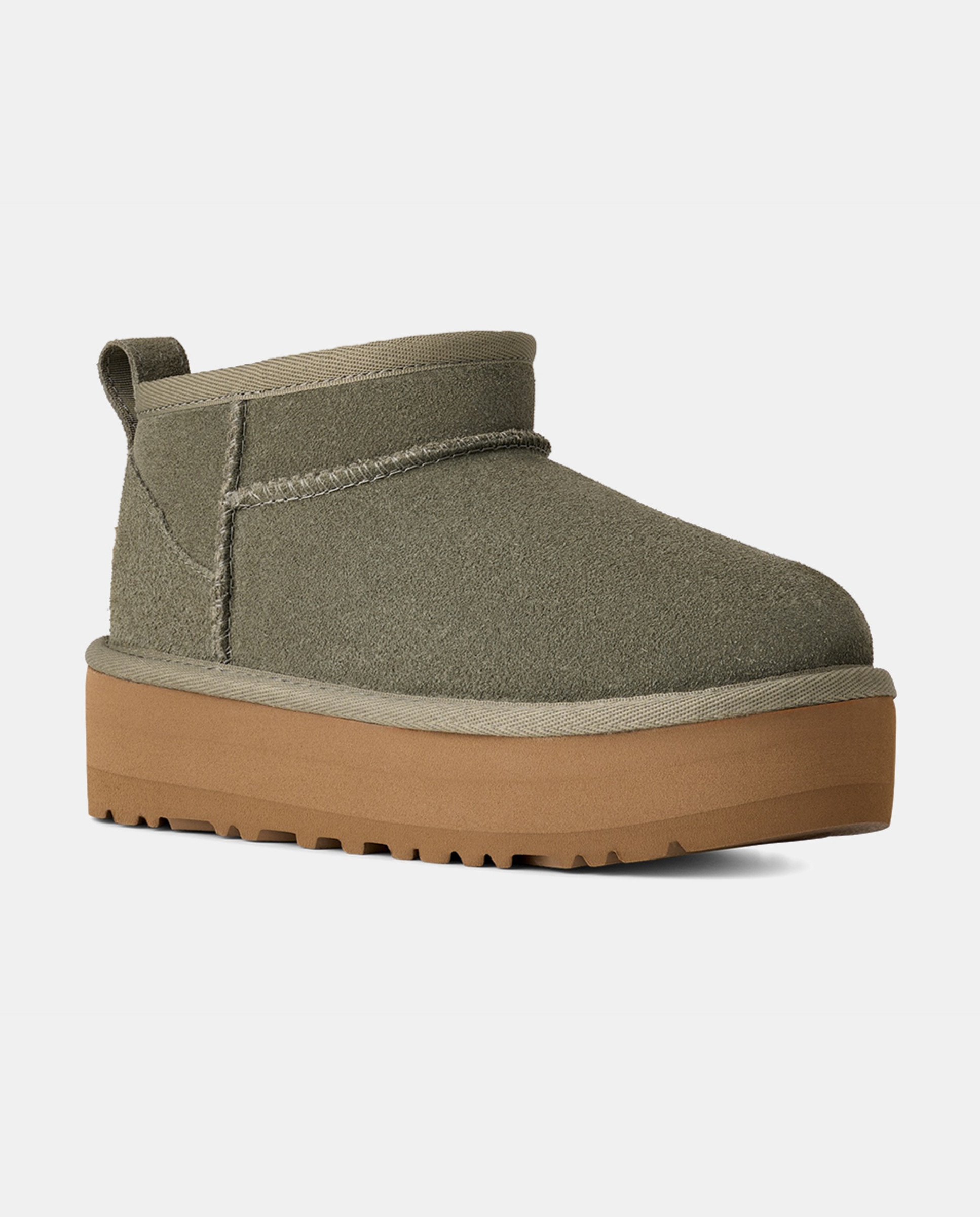 Botins em Pele Forrados com Pelo Verde-2