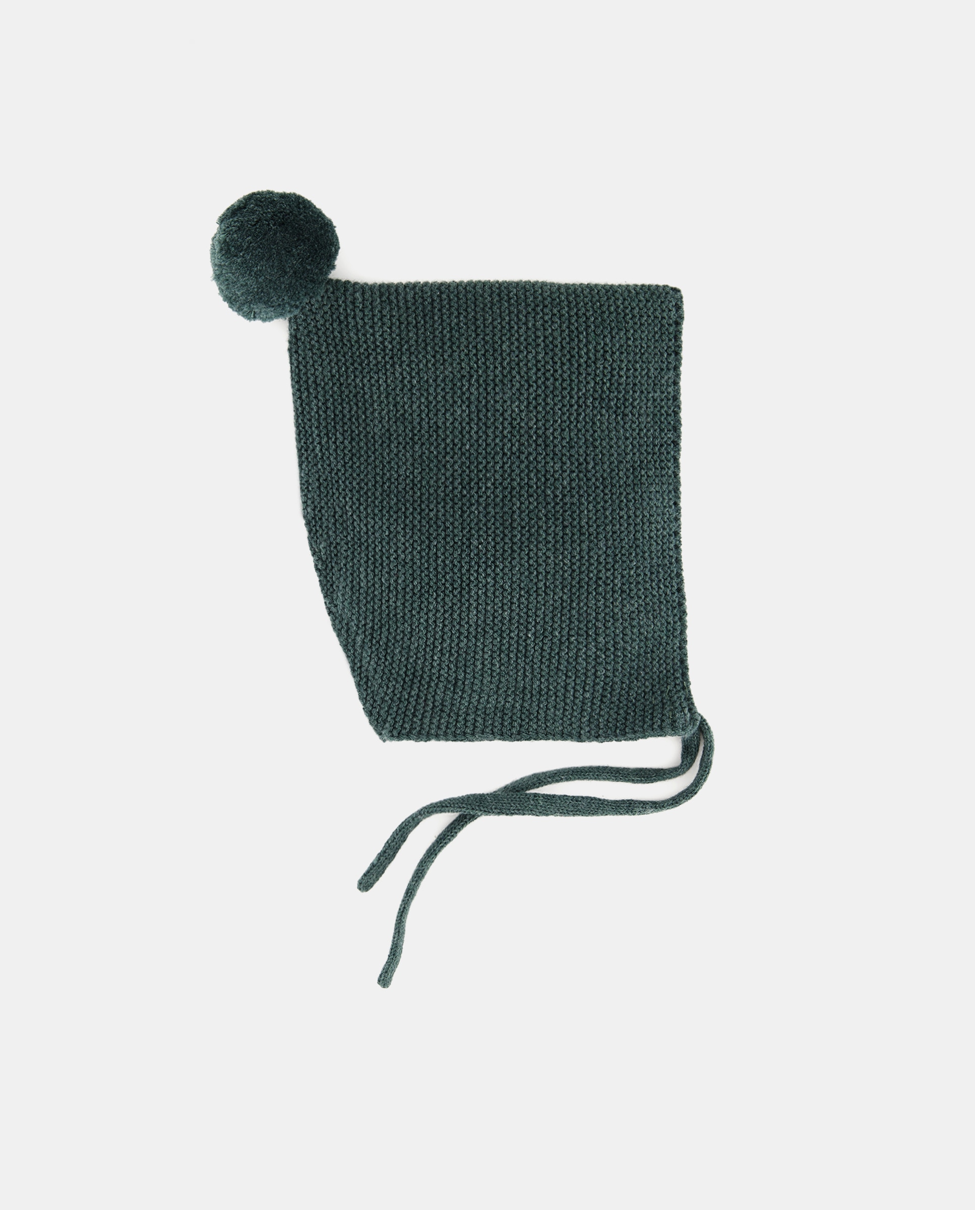 Capota recién nacido pompón Verdes-1
