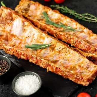 costillas adobadas en tira de cerdo 50% Duroc - Lomesa