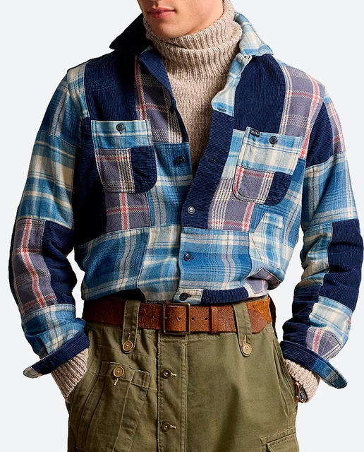 Imagen 0 de Sobrecamisa de hombre patchwork Classic fit