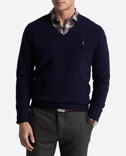 Imagen 0 de Jersey de hombre cuello de pico de lana