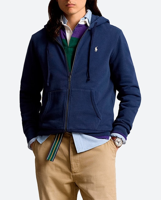 Imagen 0 de Sudadera de hombre de algodón con cremallera y capucha