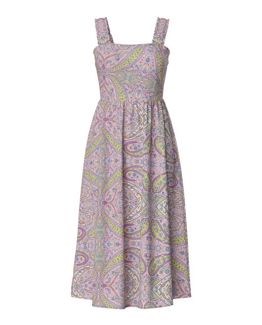 Imagem 0 de Vestido Midi de Alças Largas com Estampado Floral