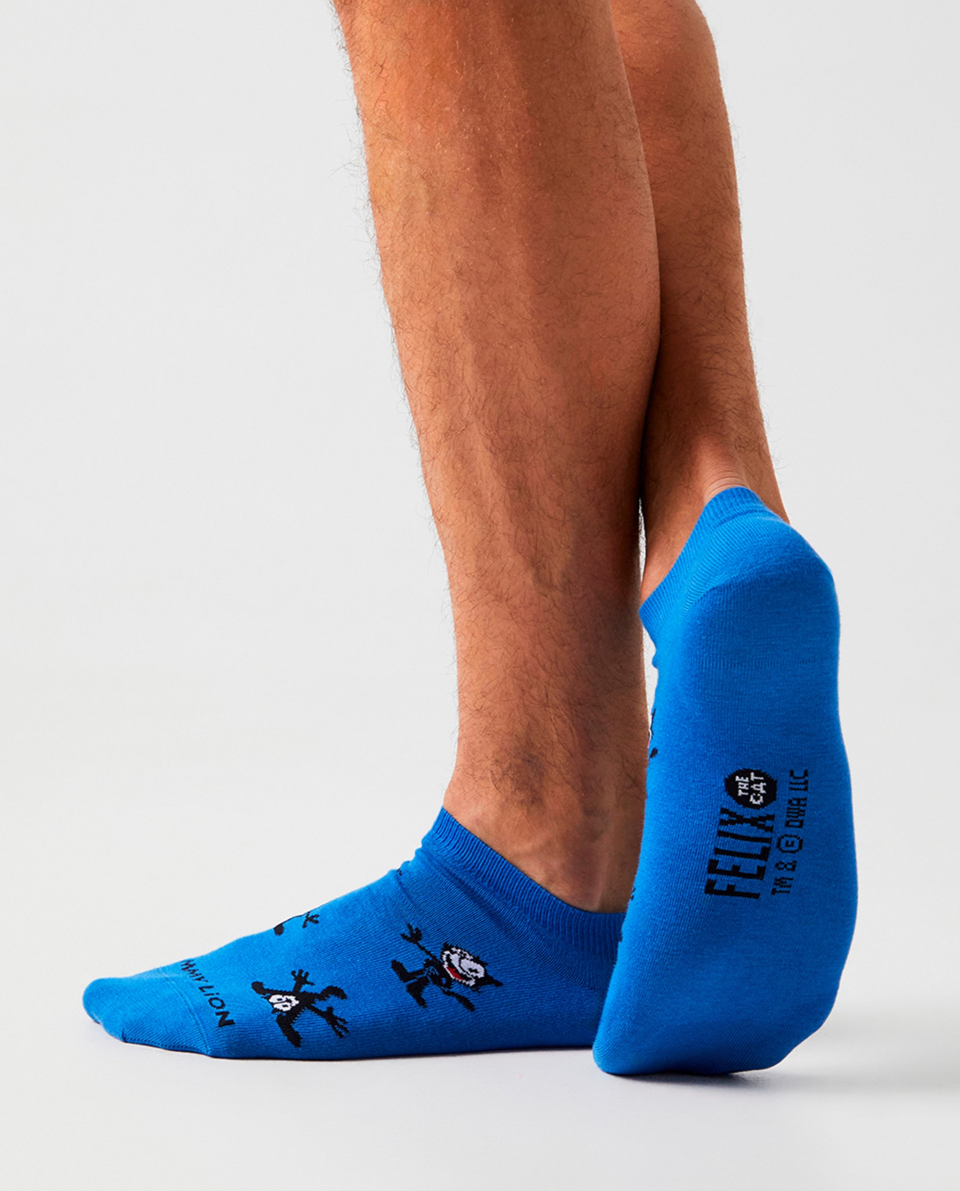 Meias pelo Tornozelo Felix The Cat - Azul Azul-3