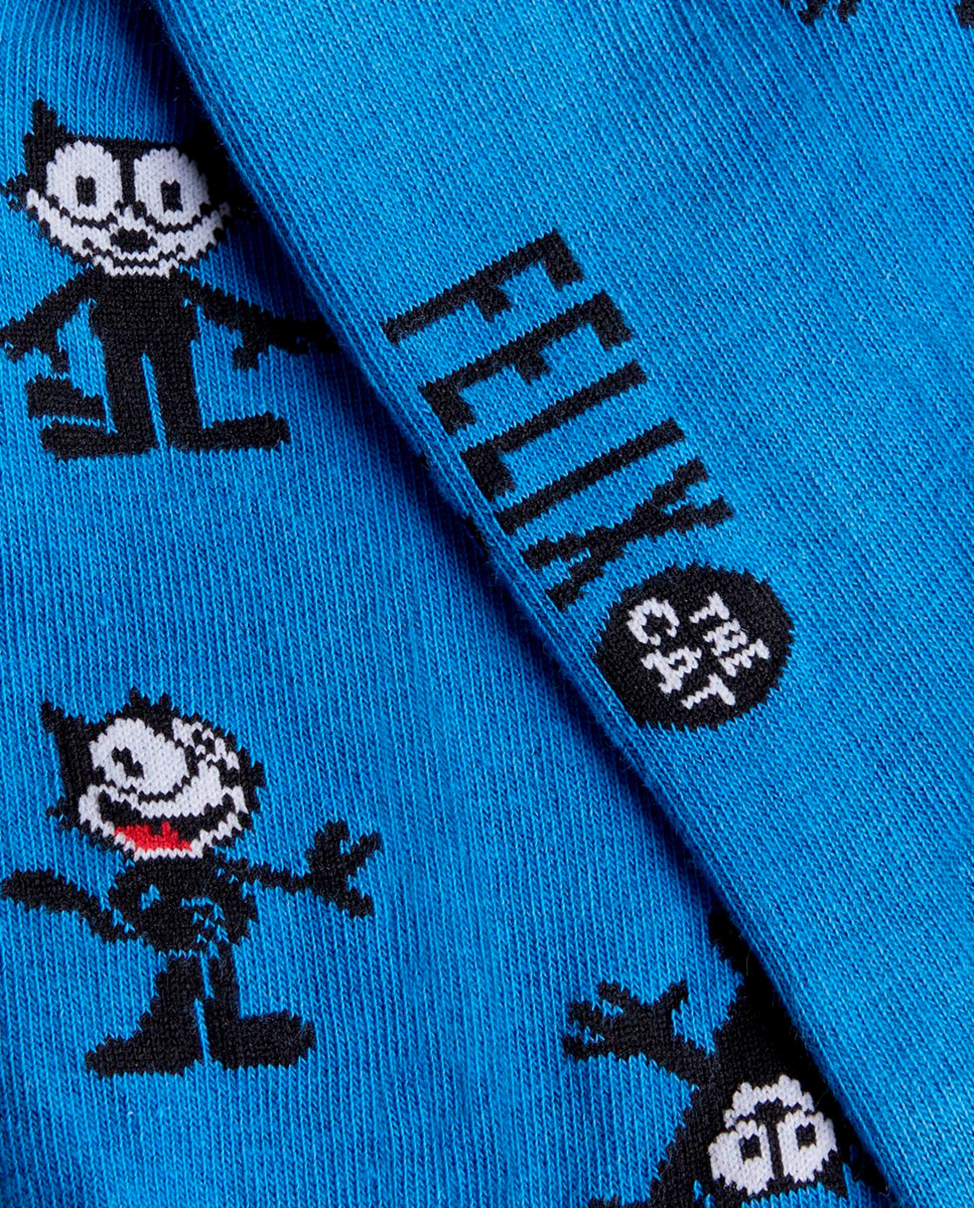 Meias pelo Tornozelo Felix The Cat - Azul Azul-2