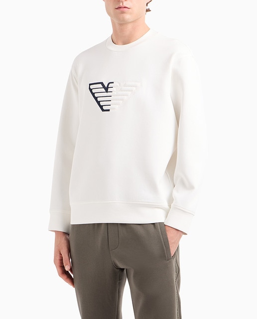 Imagen 0 de Sudadera de hombre cuello caja con logo a contraste