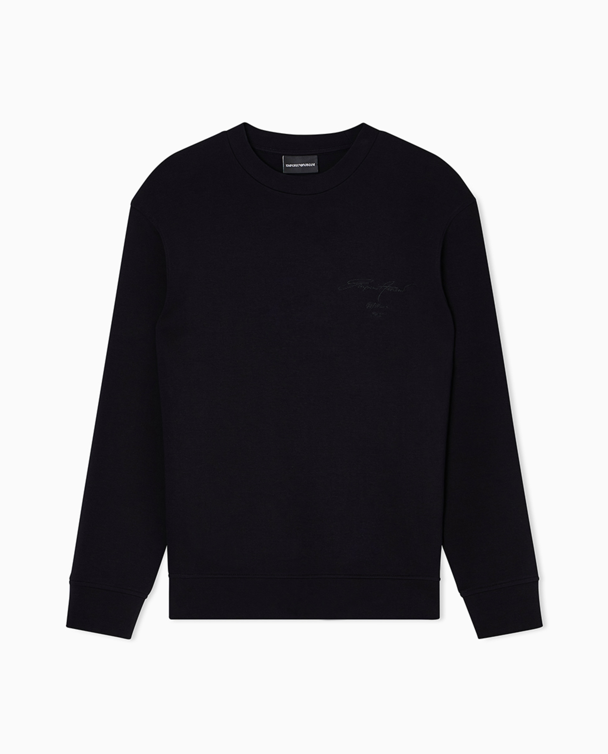 Sweatshirt de Gola Redonda com Logótipo Signature Preto-4