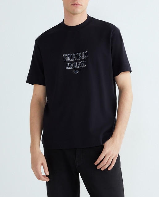 Imagen 0 de Camiseta de hombre manga corta con diseño de águila grande bordada en el pecho