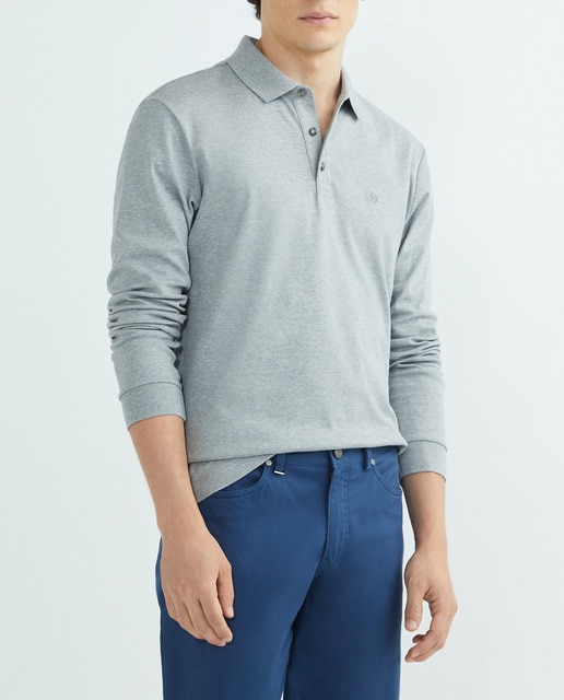 Imagen 0 de Polo manga larga interlock de hombre.