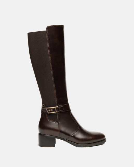Imagem 0 de Botas em Pele com Salto