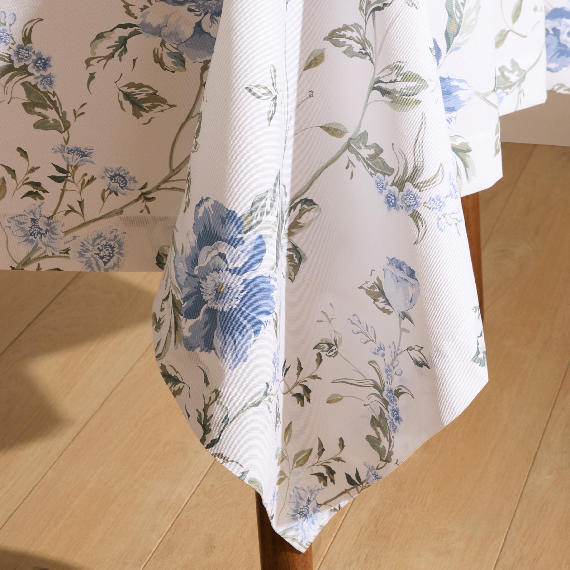 Toalha de Mesa de Algodão Orleans Azul-4