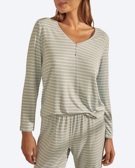 Imagen 0 de Camiseta manga larga cuello pico de mujer