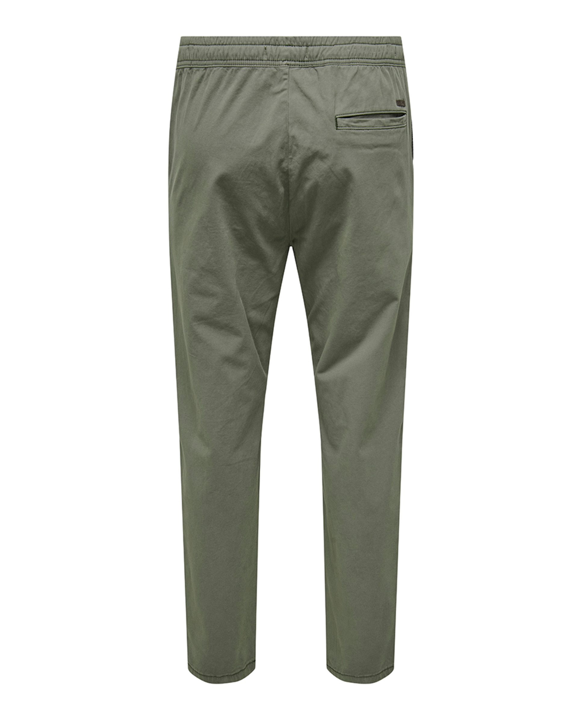 Calças com Cós Elástico Ajustável com Cordão Cinzento-4