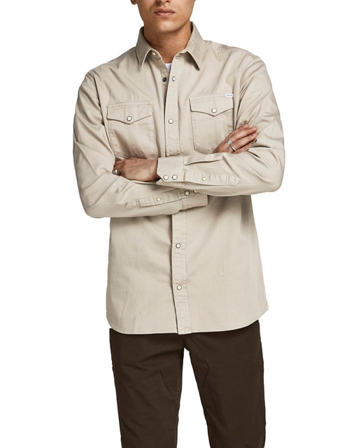 Imagen 0 de Camisa vaquera de hombre slim lisa