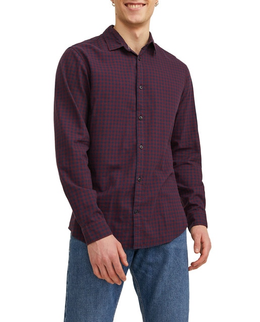 Imagen 0 de Camisa a cuadros slim de hombre