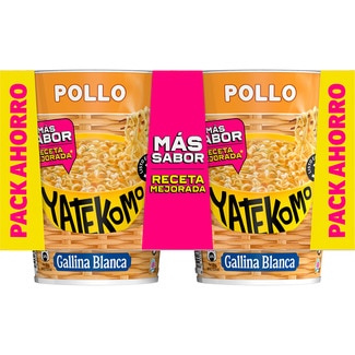 fideos orientales instantáneos sabor pollo pack 4 vaso 60 g - Yatekomo