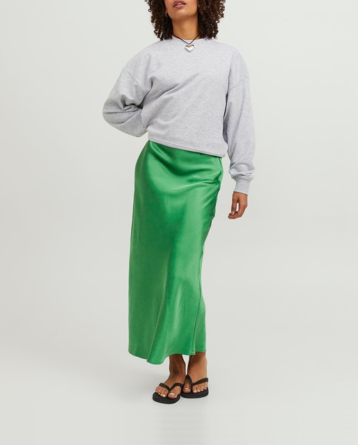 Imagen 0 de Falda midi satinada de mujer