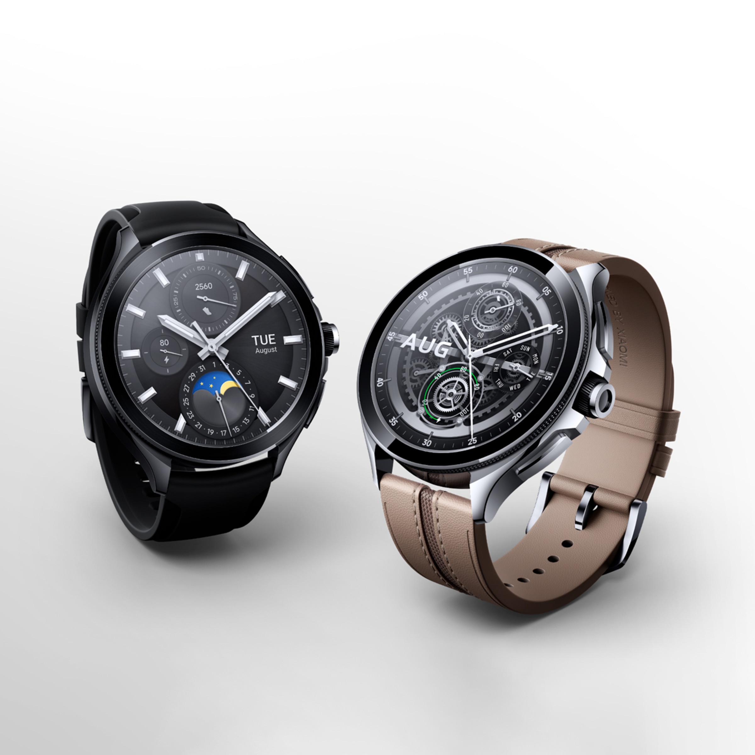 Smartwatch Xiaomi Watch 2 Pro 4G LTE Prateado com Bracelete em Pele - Castanho Prata-8