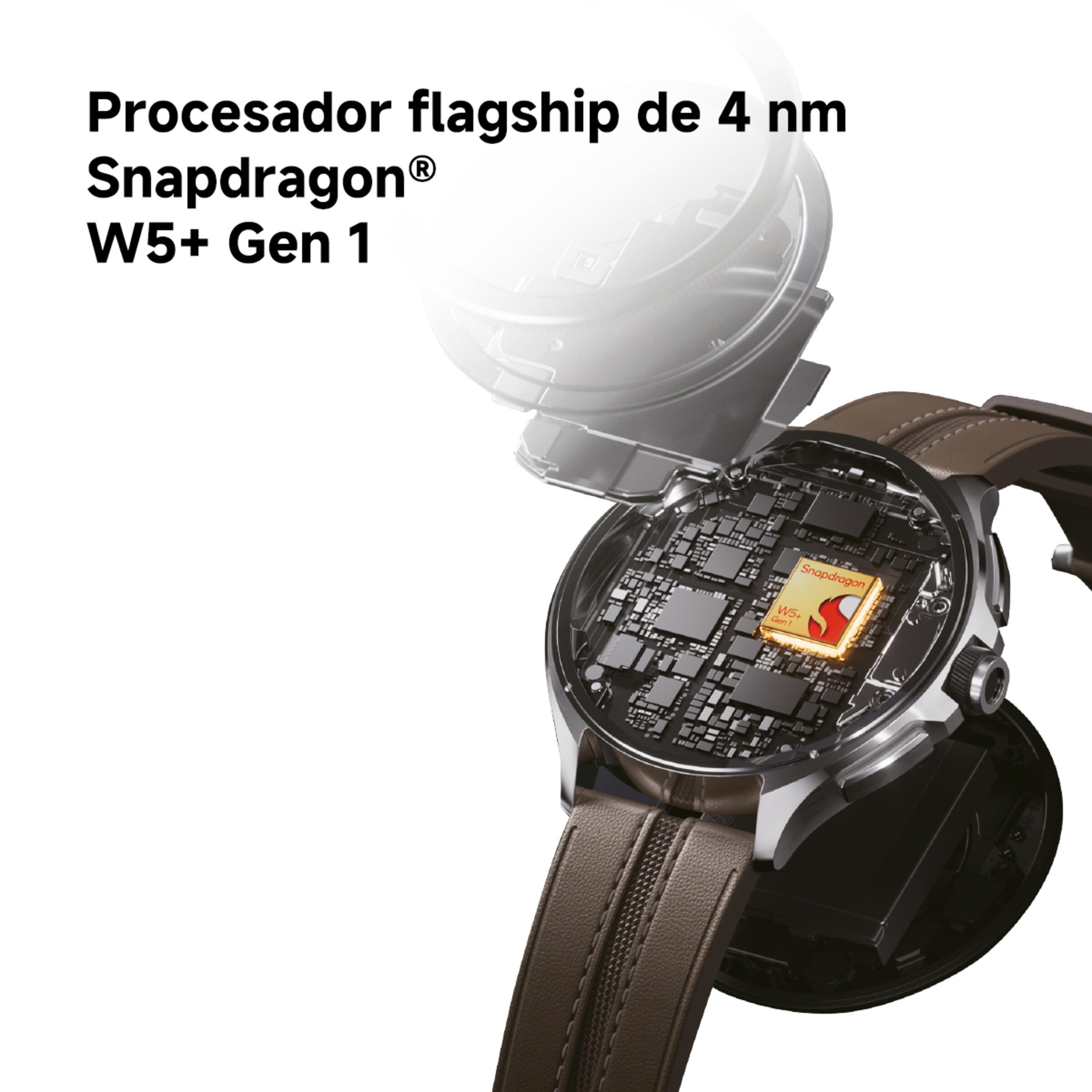 Smartwatch Xiaomi Watch 2 Pro 4G LTE Prateado com Bracelete em Pele - Castanho Prata-6