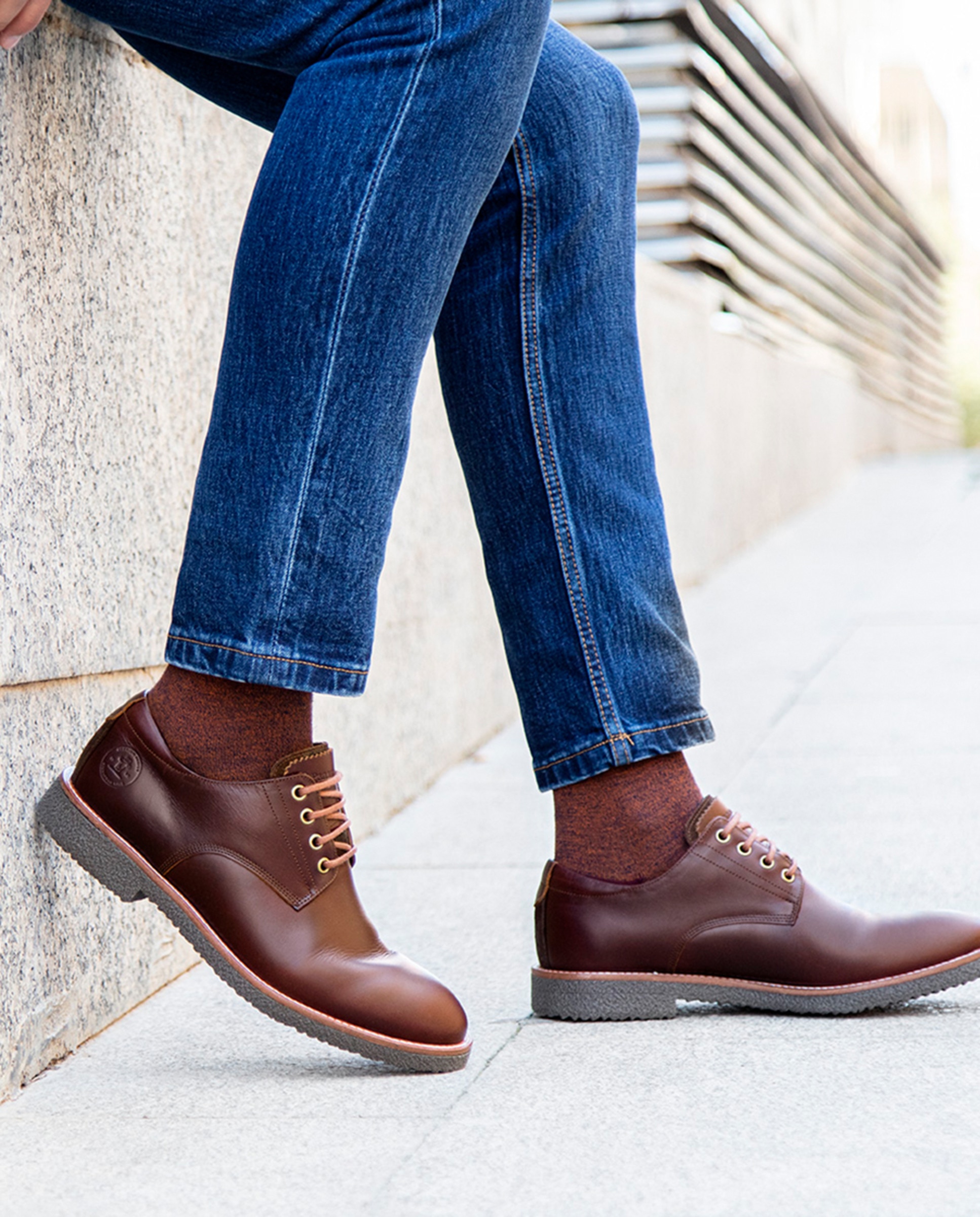 Sapatos de Atacadores em Pele com Forro em Pele Couro-8
