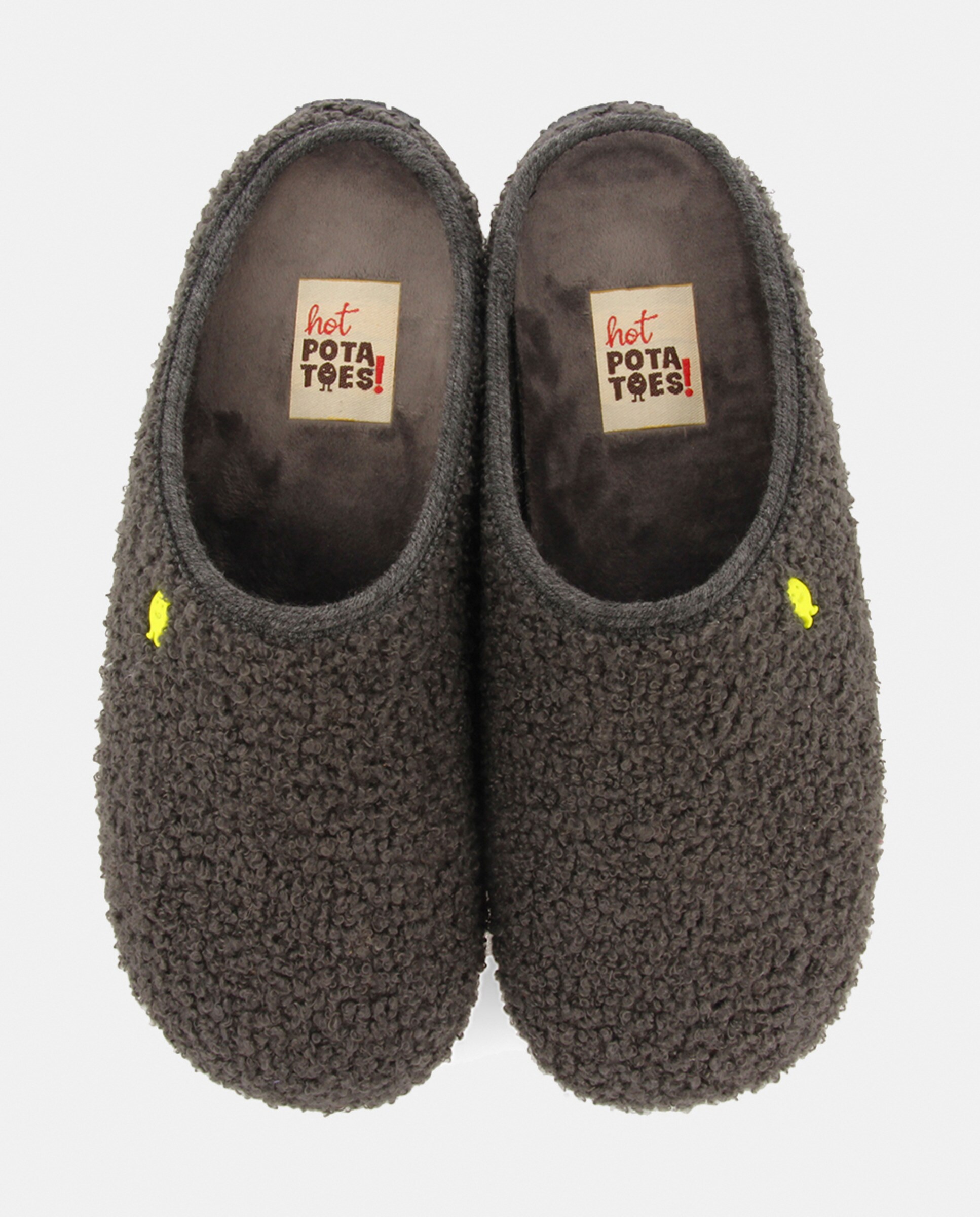 Pantufas com Pelo de Borrego Cinzento-4