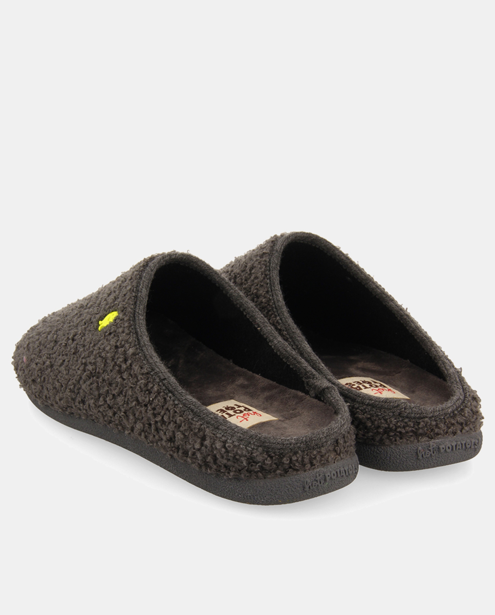 Pantufas com Pelo de Borrego Cinzento-3
