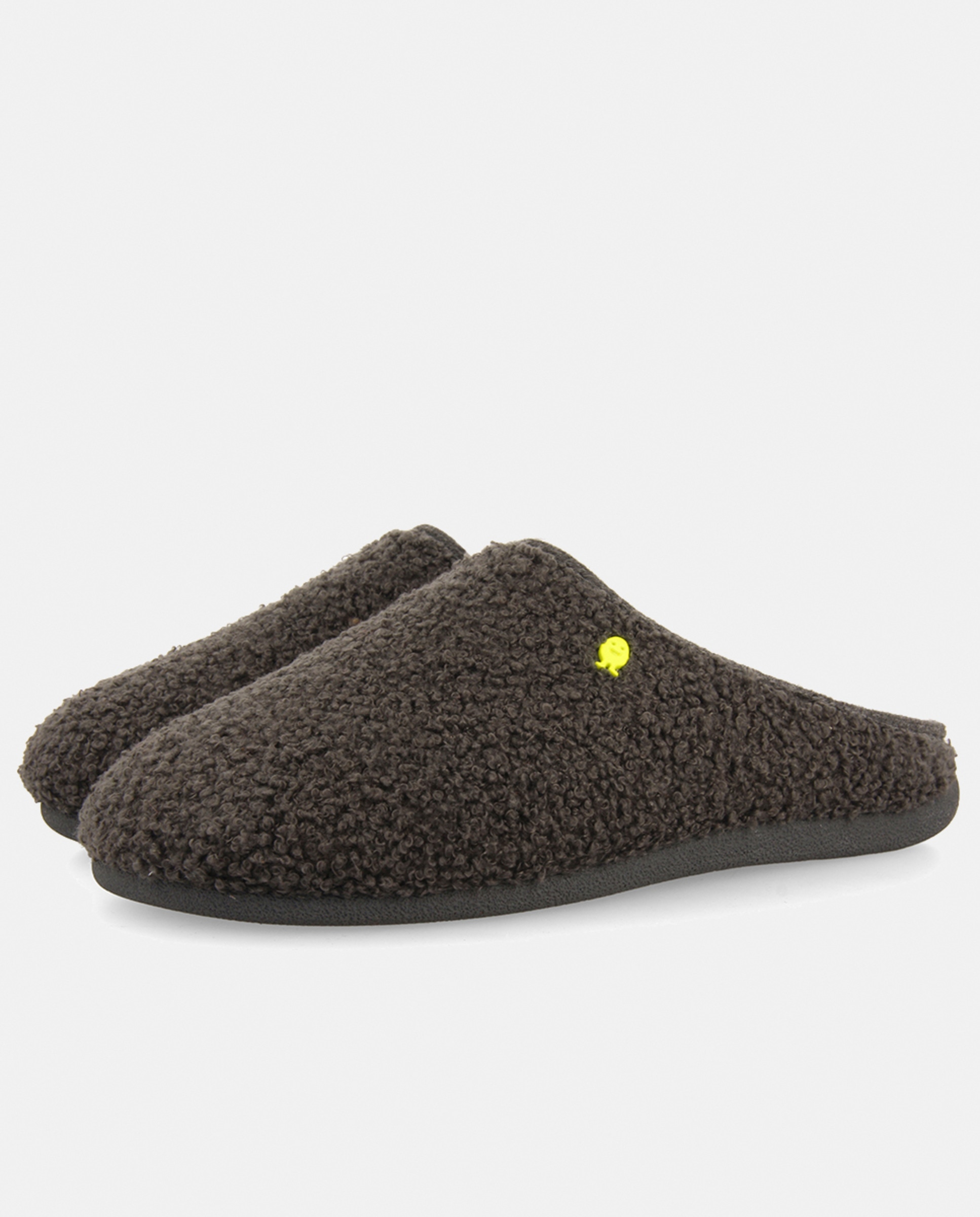 Pantufas com Pelo de Borrego Cinzento-2