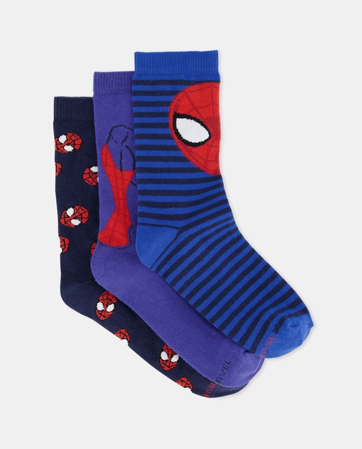 Imagem 0 de Pack de 3 Pares de Meias com Fantasia Homem-Aranha