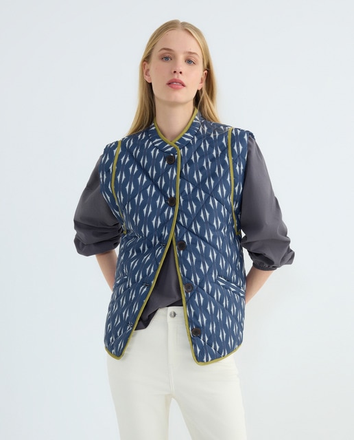 Imagen 0 de Chaleco de mujer acolchado rombos estampado