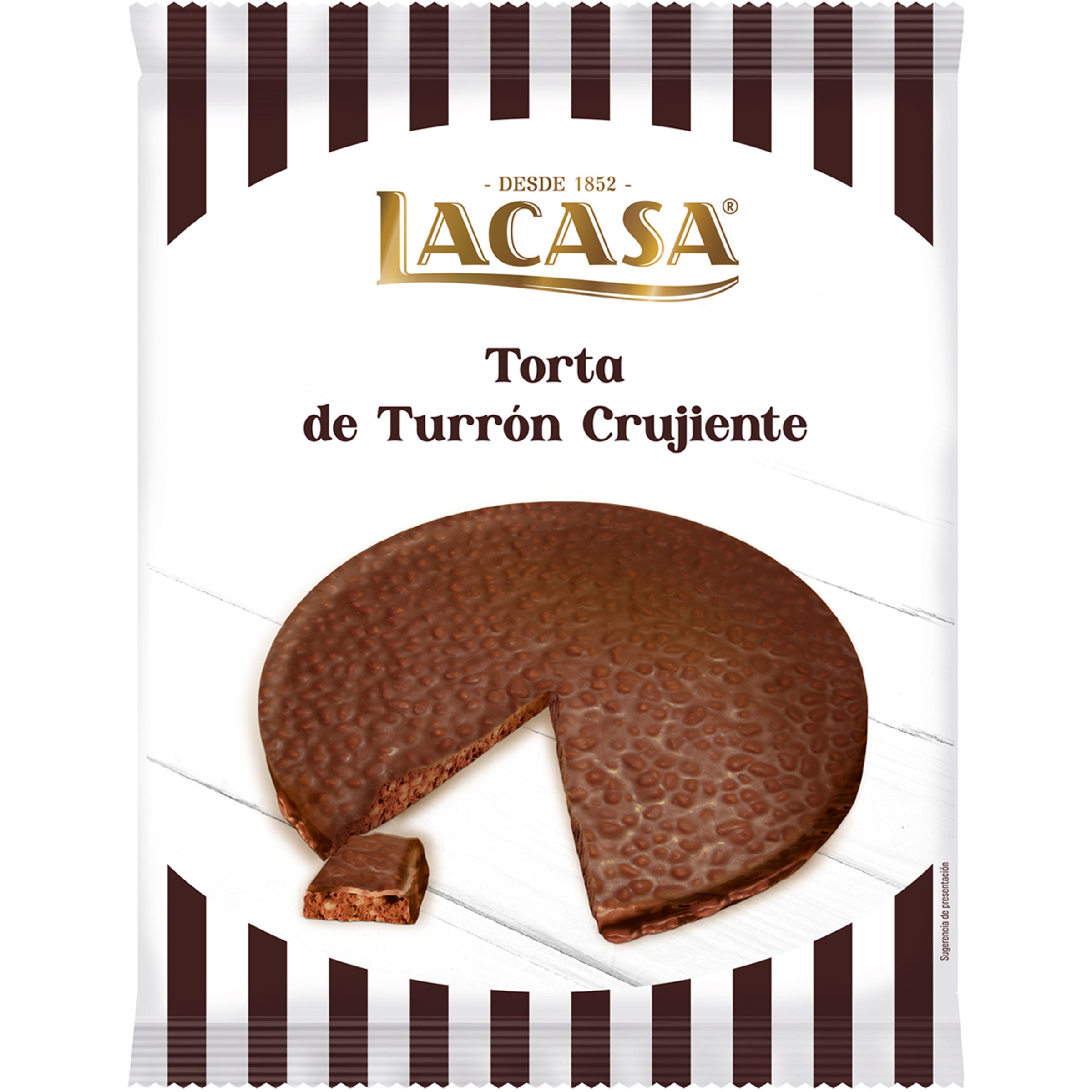 torta de turrón de chocolate crujiente estuche 125 g