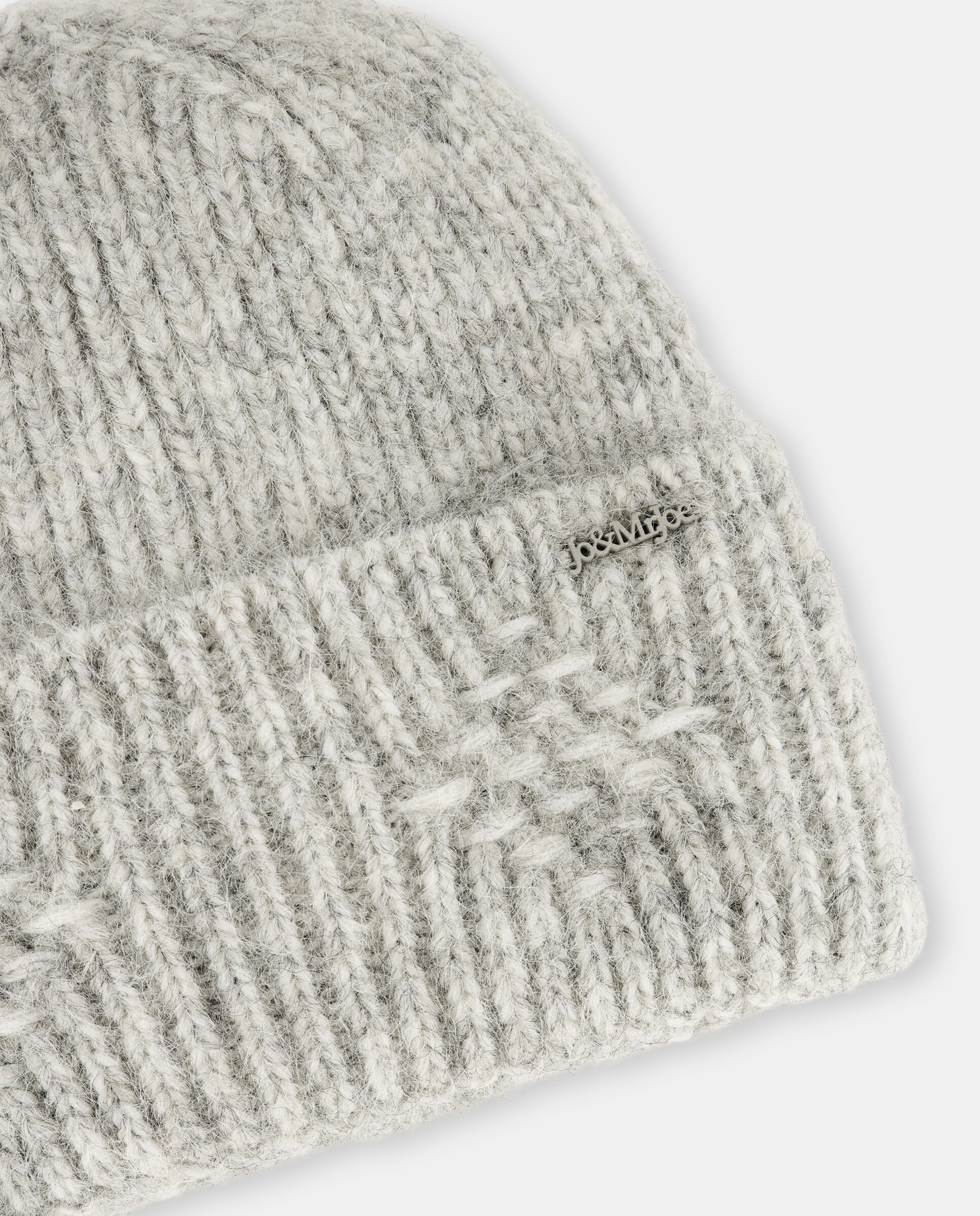 Gorro de Malha Melange Castanho-2