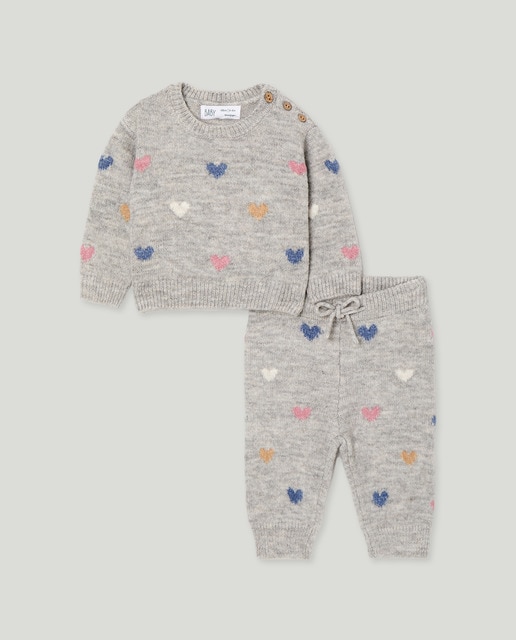 Imagem 0 de Conjunto de 2 Peças de Tricot de Bebé com All Over Print