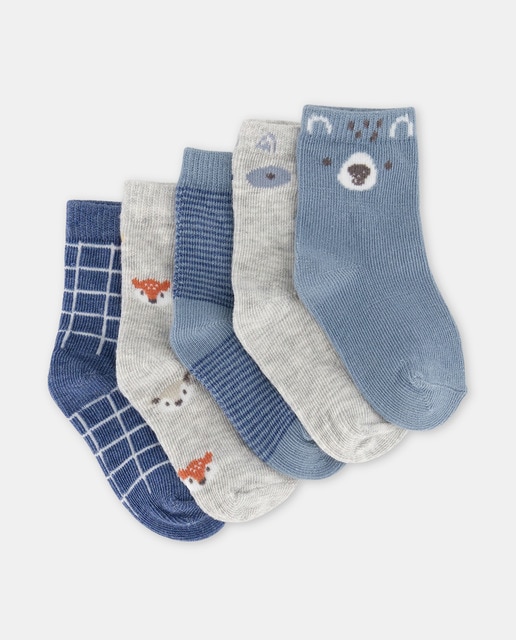 Imagen 0 de Pack de 5 calcetines de bebé de fantasía