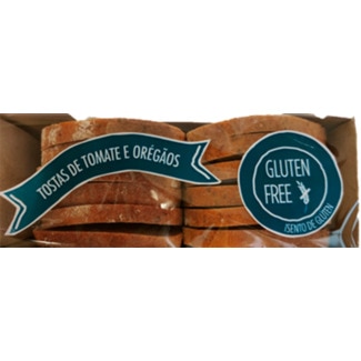 Tostas de Tomate e Orégãos sem Gluten embalagem 90 g - Museu Do Pão