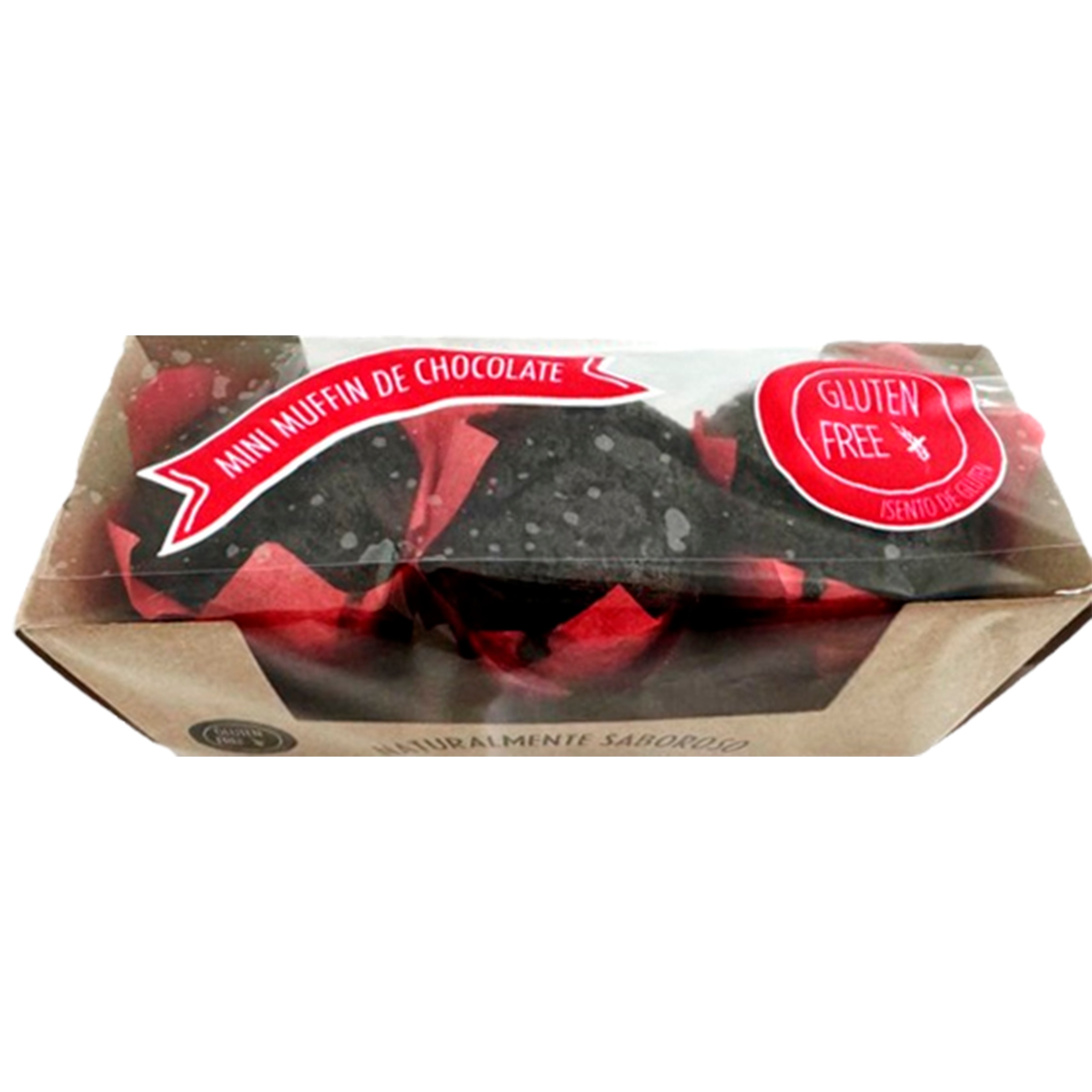 Mini Muffins de Chocolate sem Glúten embalagem 120 g