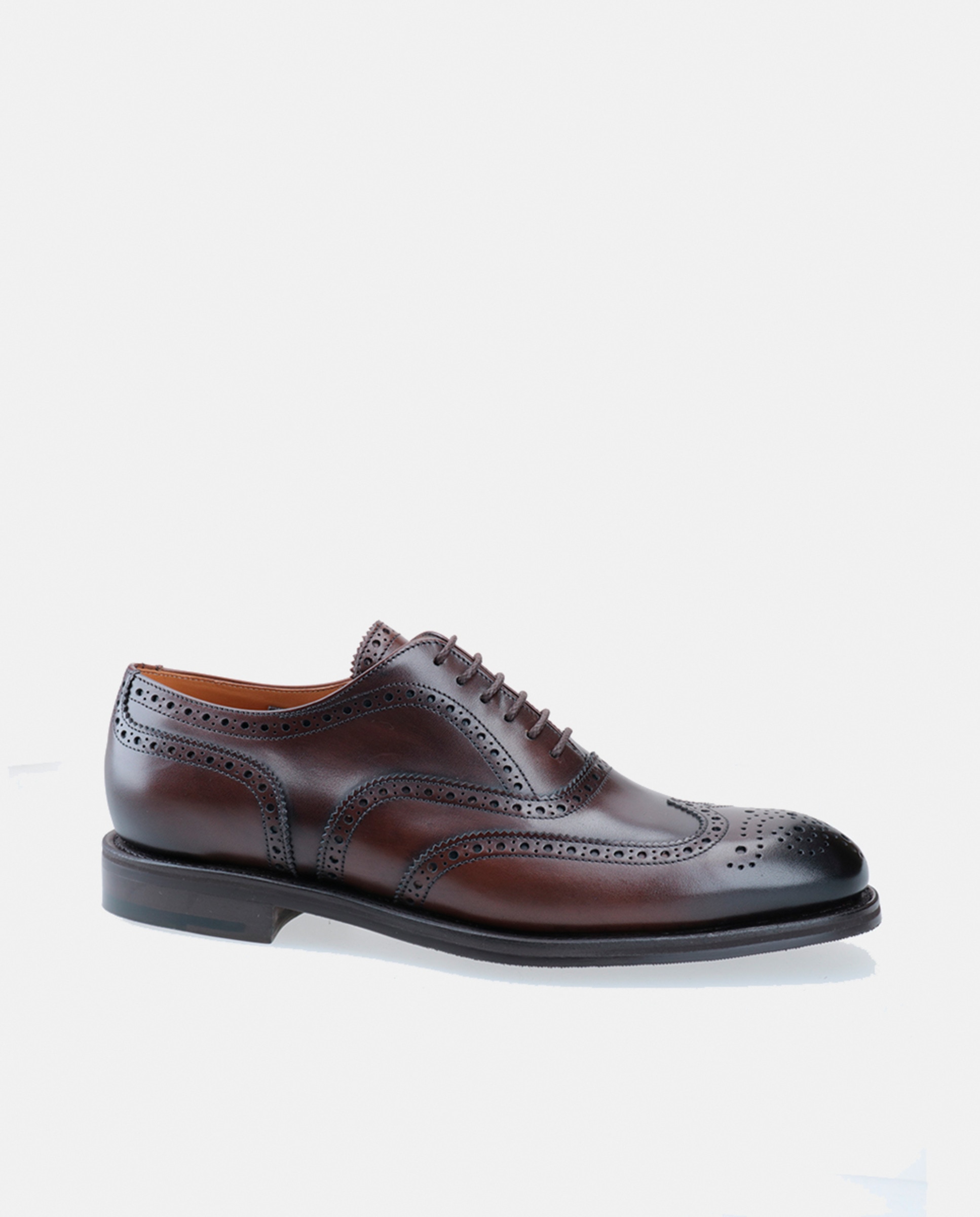 Zapato de hombre en piel marrón, estilo inglés 41,5/7,5 Marrón oscuro