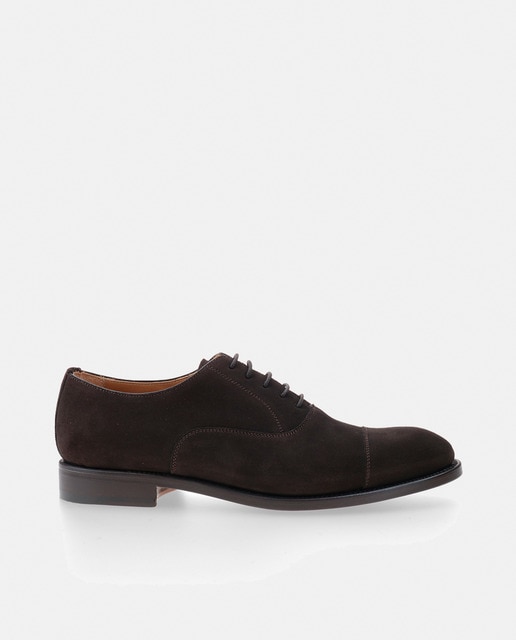 Imagem 0 de Sapatos Tipo Inglês de Camurça - Castanho