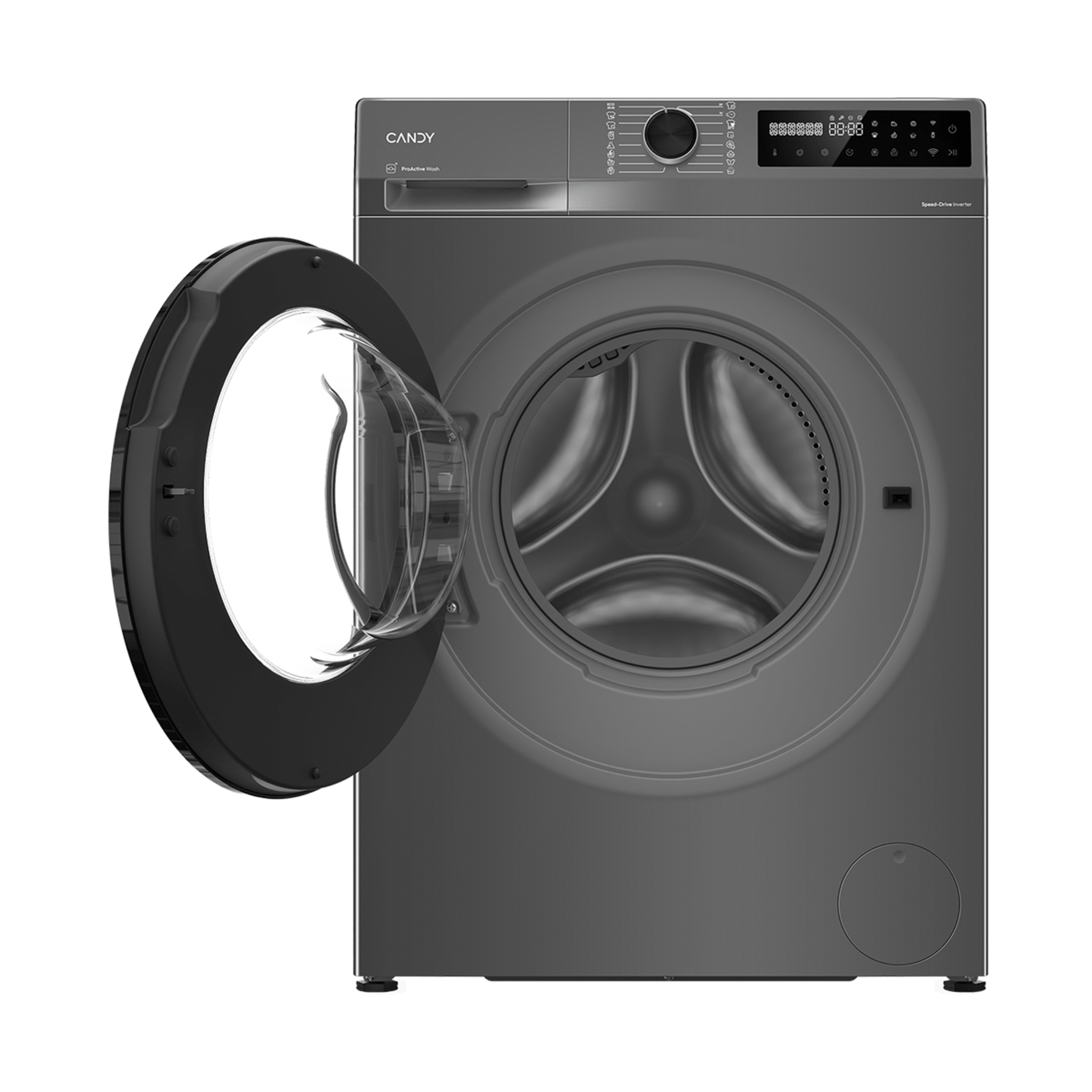 Lavadora Candy 8 kg / 1.400 rpm Prowash 500 - BR 48B6G-S Antracita-3