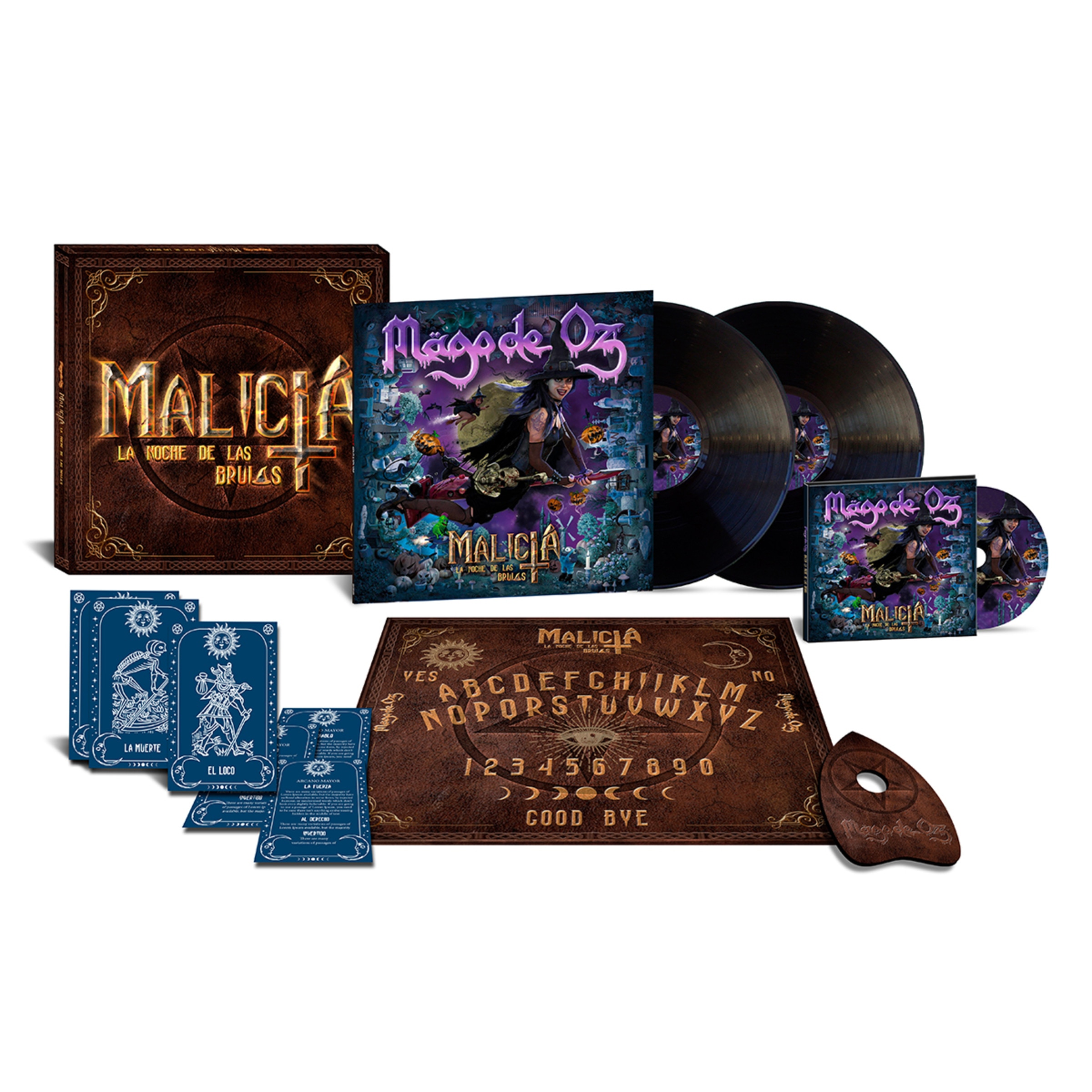 Malicia CAJA DELUXE (CD + 2 LP-Vinilo + JUEGO OUIJA + 6 CARTAS DE TAROT + CÓDIGO) 1