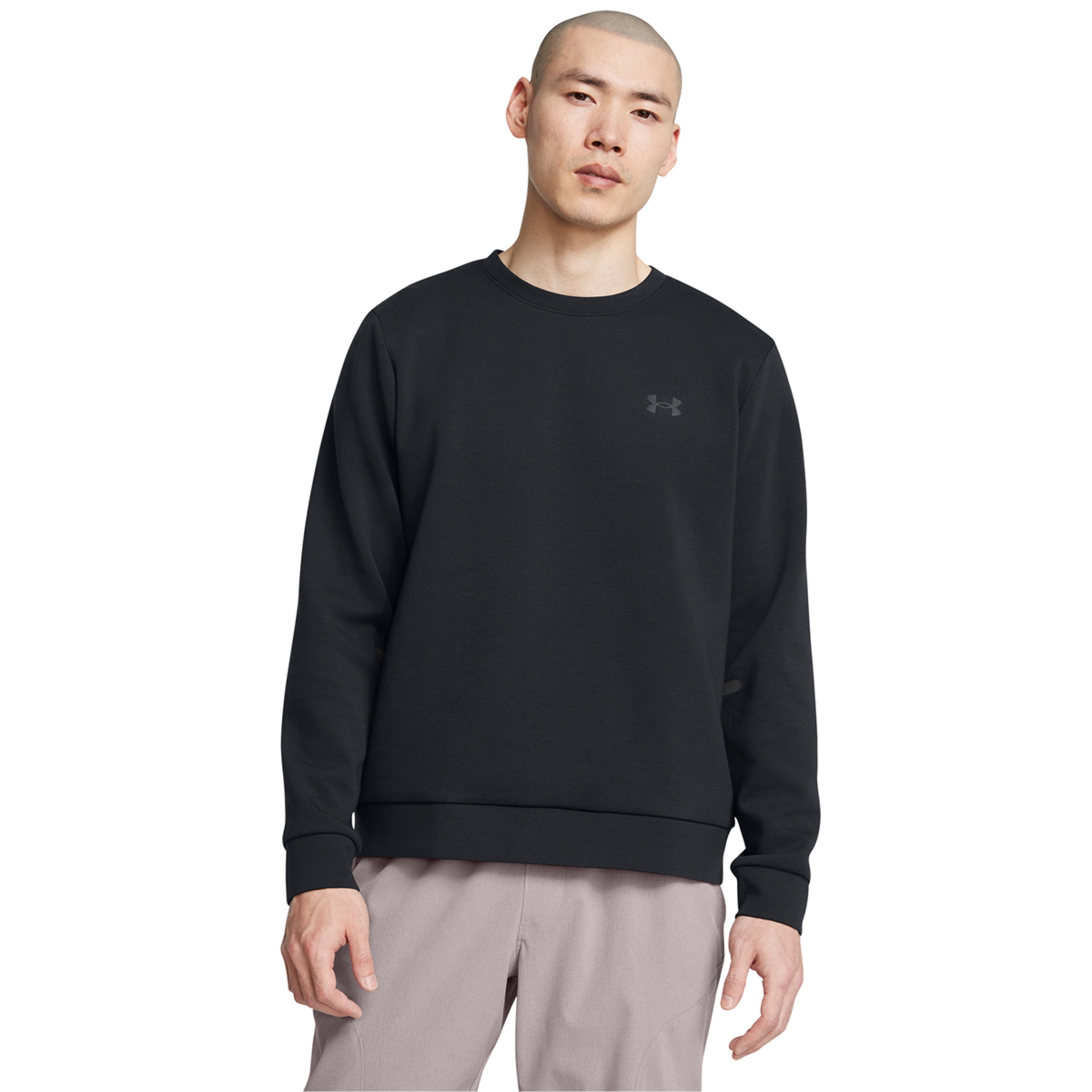 Sweatshirt Casual de Homem Ua Unstoppable Flc Crew Eu-Blk Preto-1