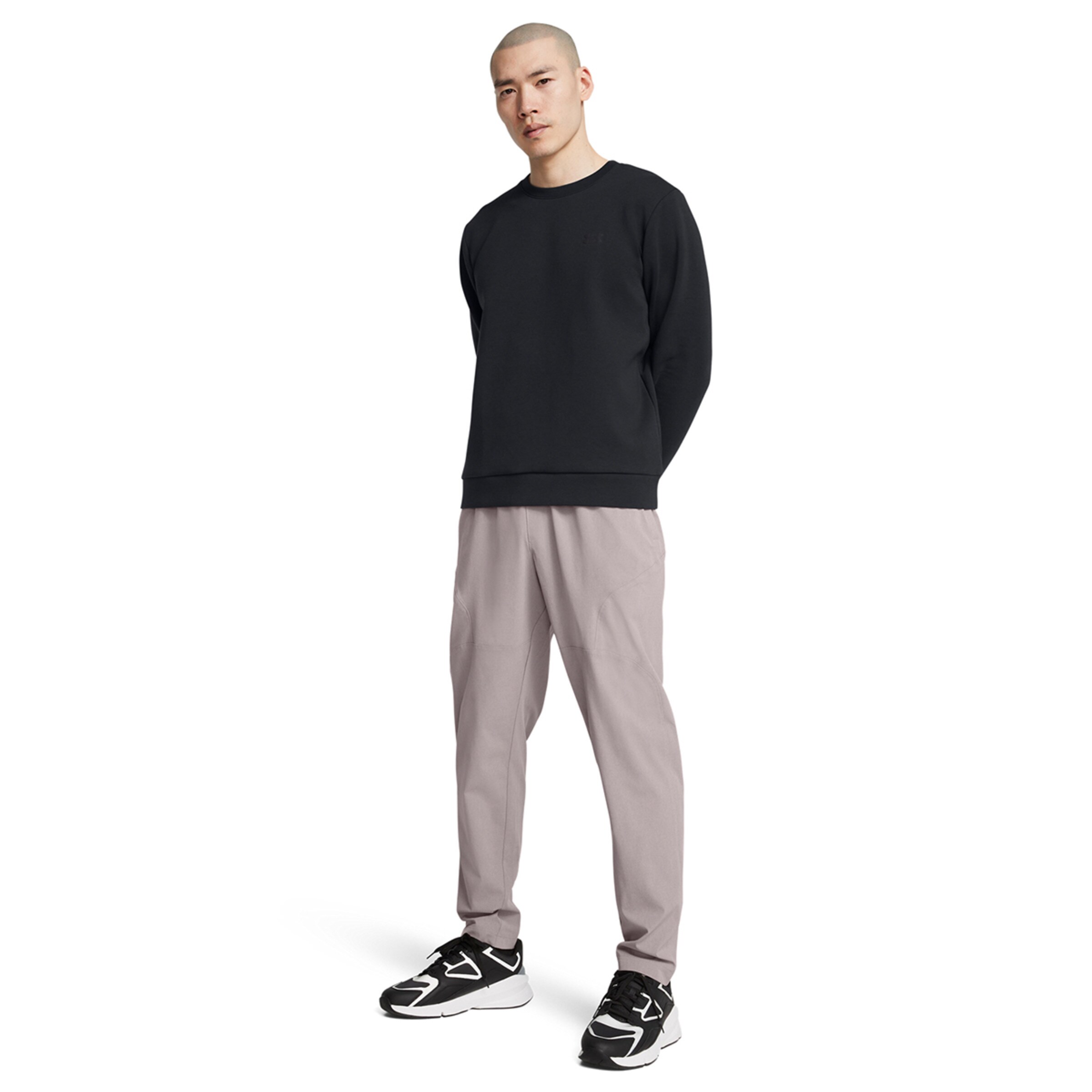 Sweatshirt Casual de Homem Ua Unstoppable Flc Crew Eu-Blk Preto-3