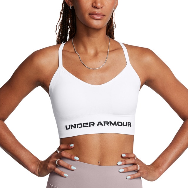 Imagen 0 de Top de mujer Vanish Seamless Low Bra-Wht Under Armour
