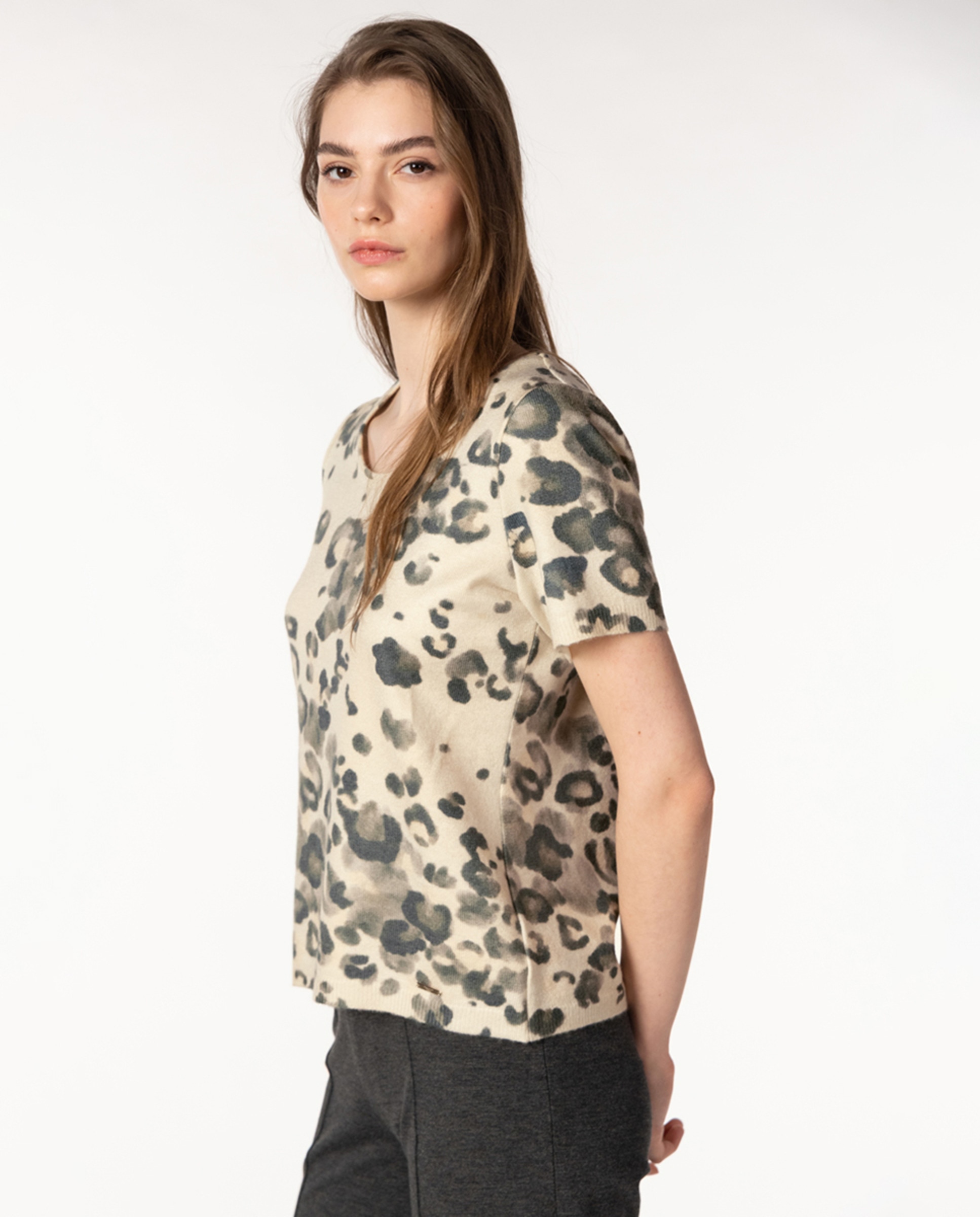 Conjunto de Malha com Animal Print Verde-6