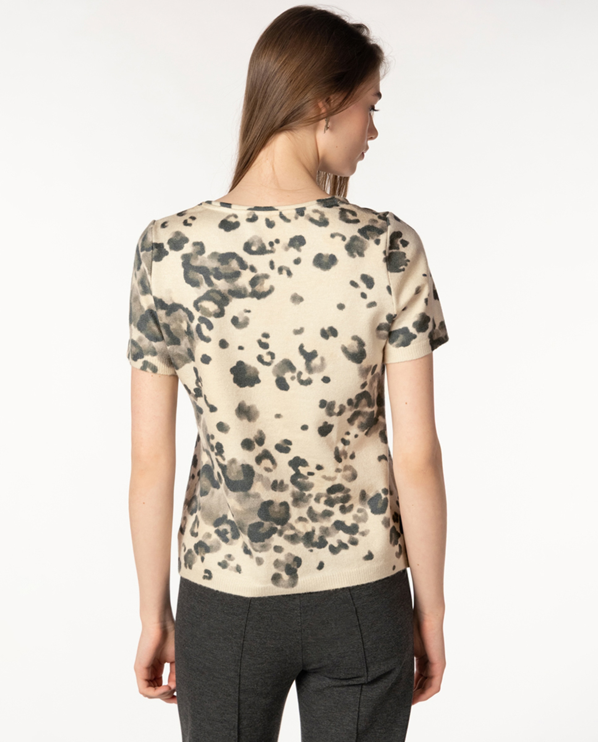 Conjunto de Malha com Animal Print Verde-5