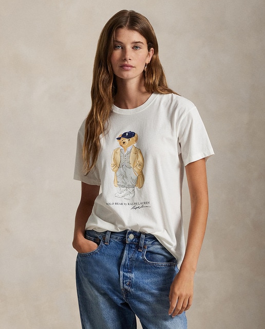 Imagem 0 de T-shirt de Algodão com Polo Bear