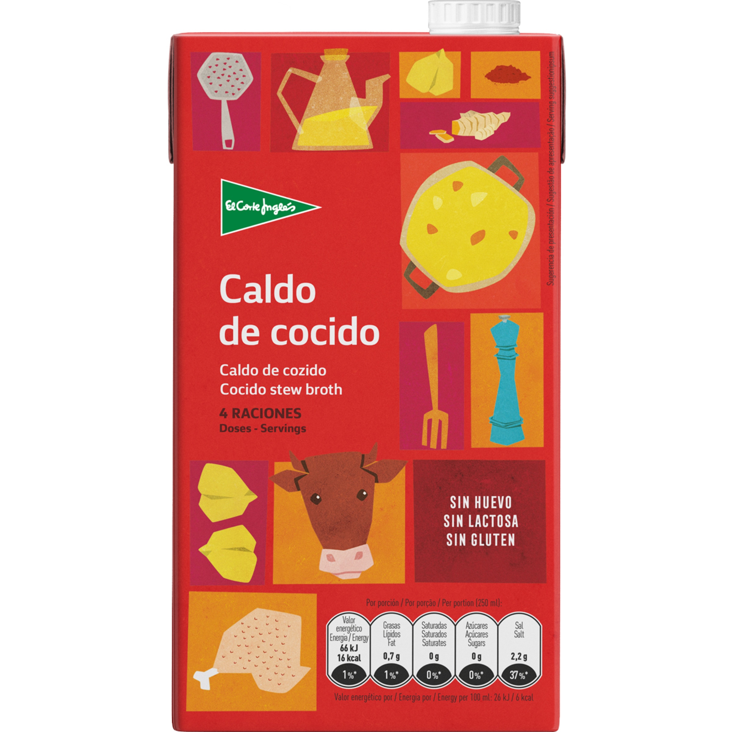 caldo de cocido con aceite de oliva virgen extra sin gluten brik 1 l