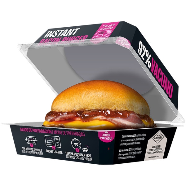 Hamburger mit Bacon Behälter 00210 g