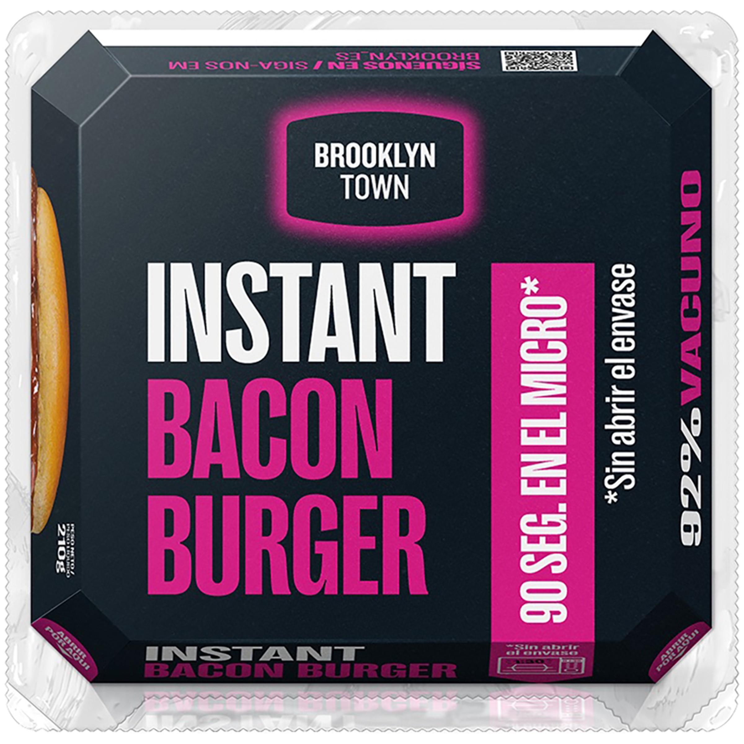 hamburguesa con bacon envase 210 g